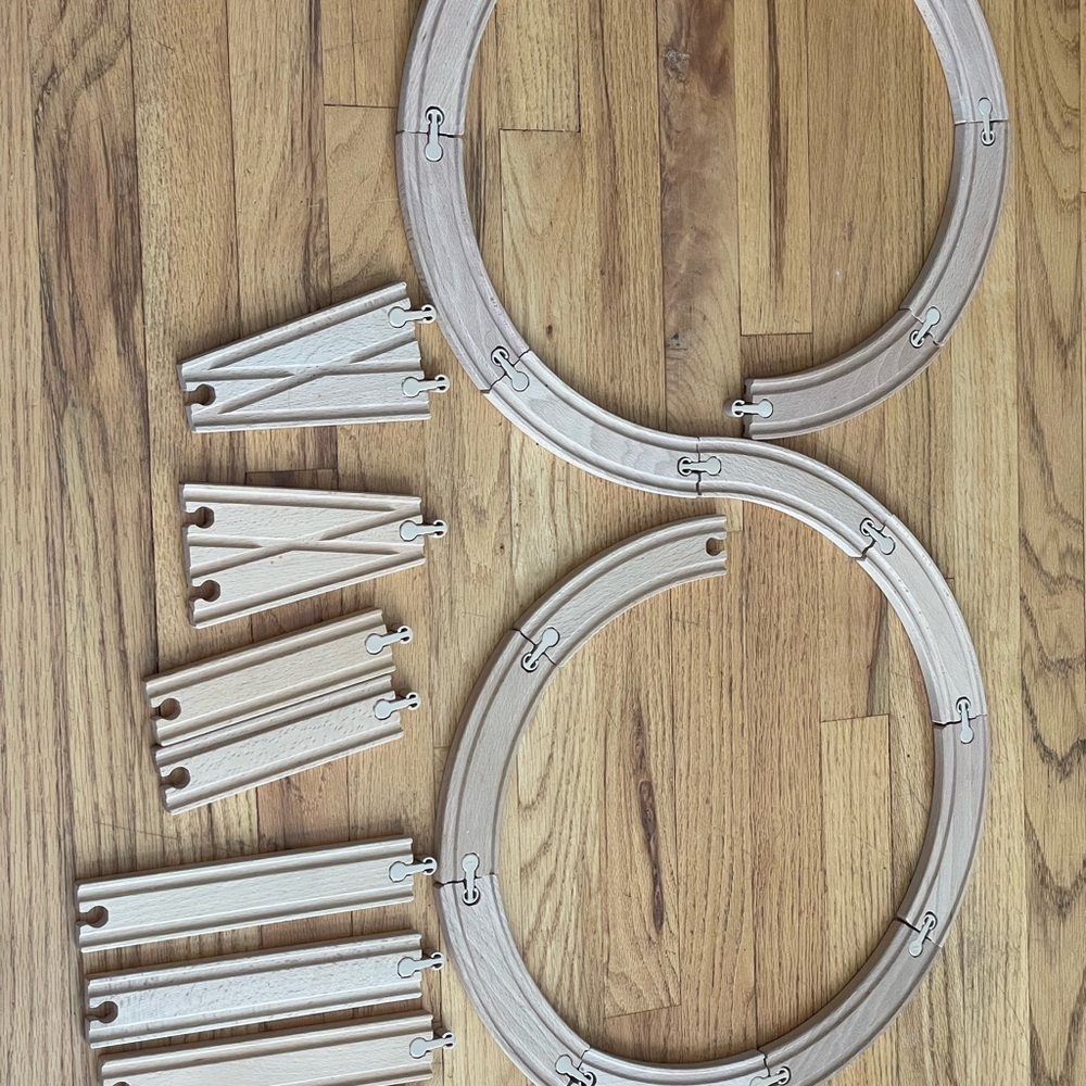 Wooden Train Track Set